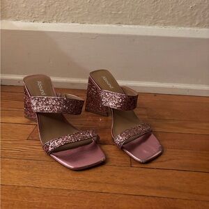 Abound Sparkling Pink Block Heels